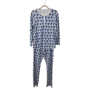 NWT Roller Rabbit Monkey Print Pajama Set Size Medium